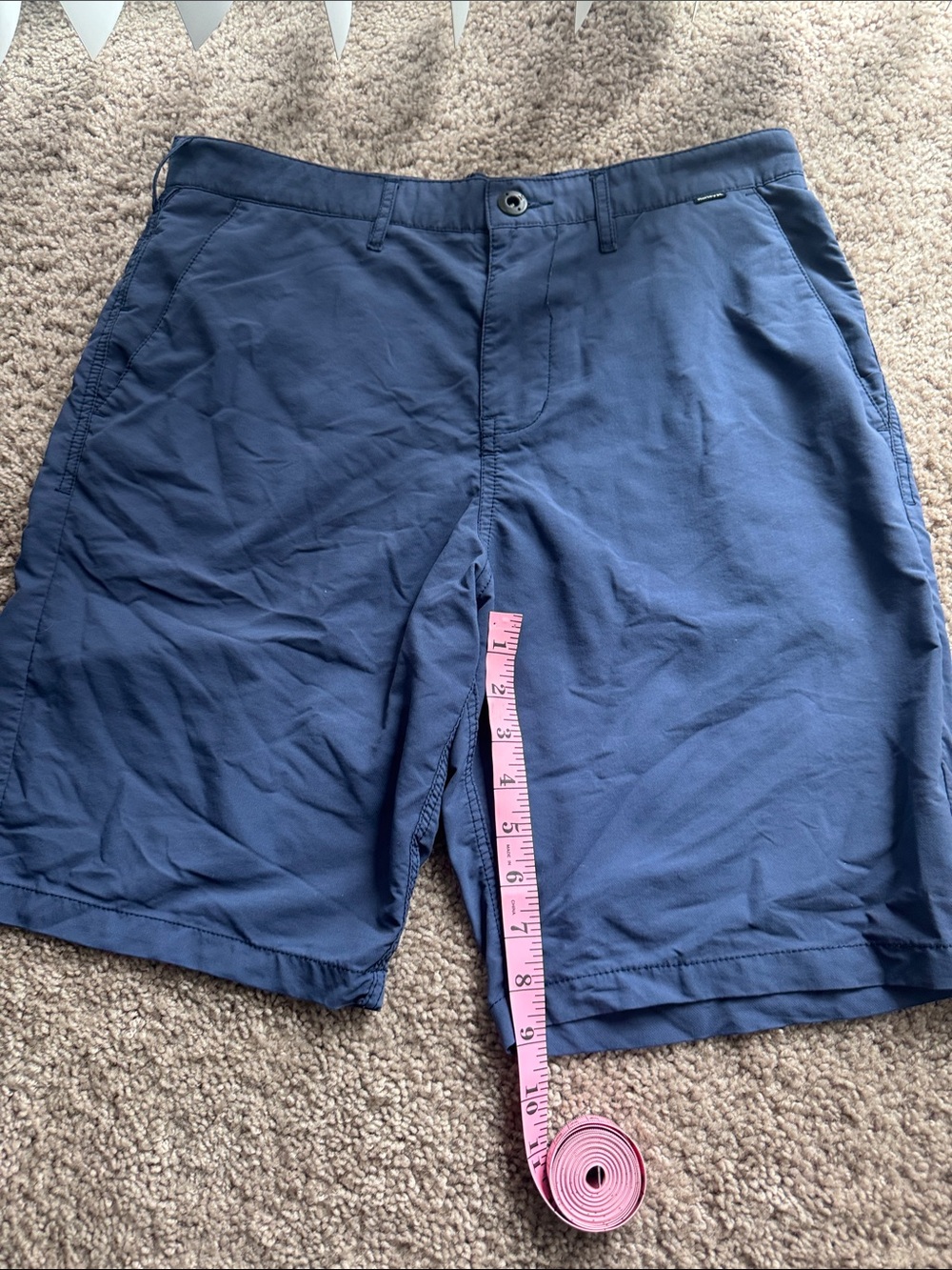 Hurley Men's Navy Flat Front Chino Shorts